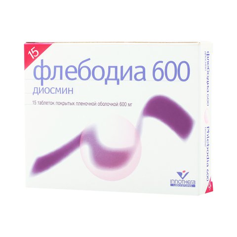 Флебодиа 600, Таблетки, 15 шт, 600 мг, покрытые пленочной оболочкой