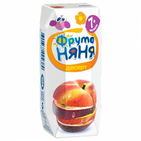 ФрутоНяня Десерт яблоко-персик-маракуйя, Десерт, 125 г Десерт, 125 г