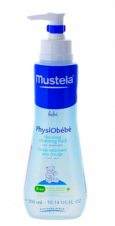 Жидкость очищающая Мустела PhysiObebe, 1 шт, 300 мл, для детей Жидкость, бутылка, 1 шт, 300 мл, для мытья, для кожи, для детей